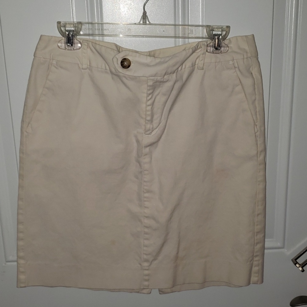White cotton golf skirt